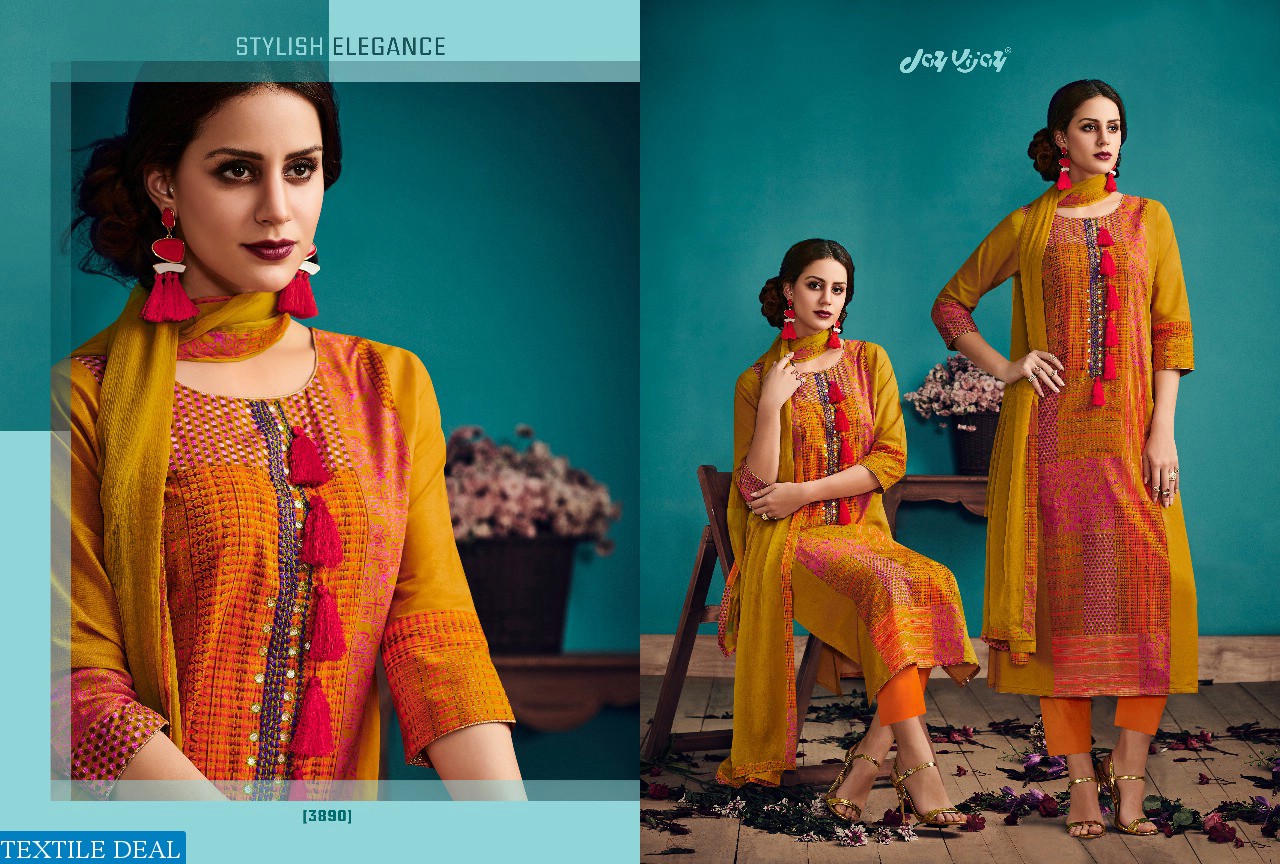 Jay Vijay Fashion Telas Wholesale Casual Salwar suits