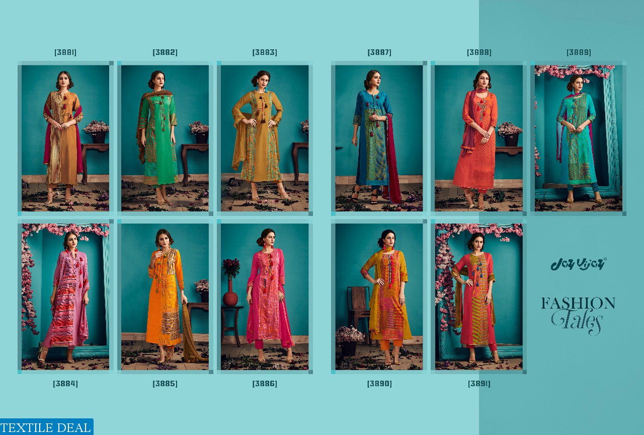Jay Vijay Fashion Telas Wholesale Casual Salwar suits