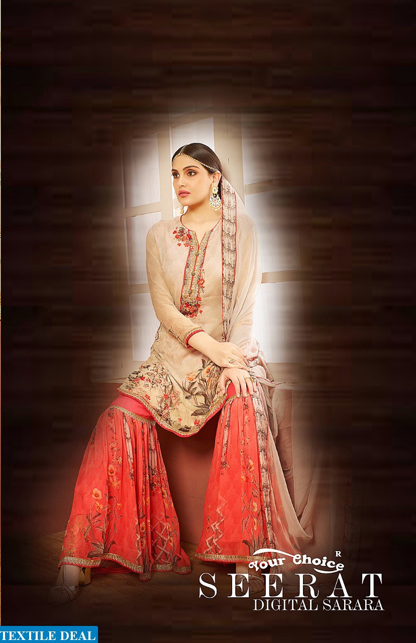 your choice Seerat Wholesale shop branded hand work salwar suits