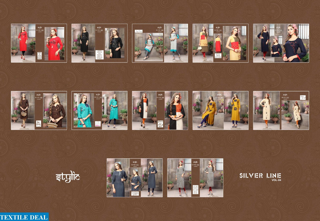 Stylic Silver line vol-4 Wholesale ready made long kurtis