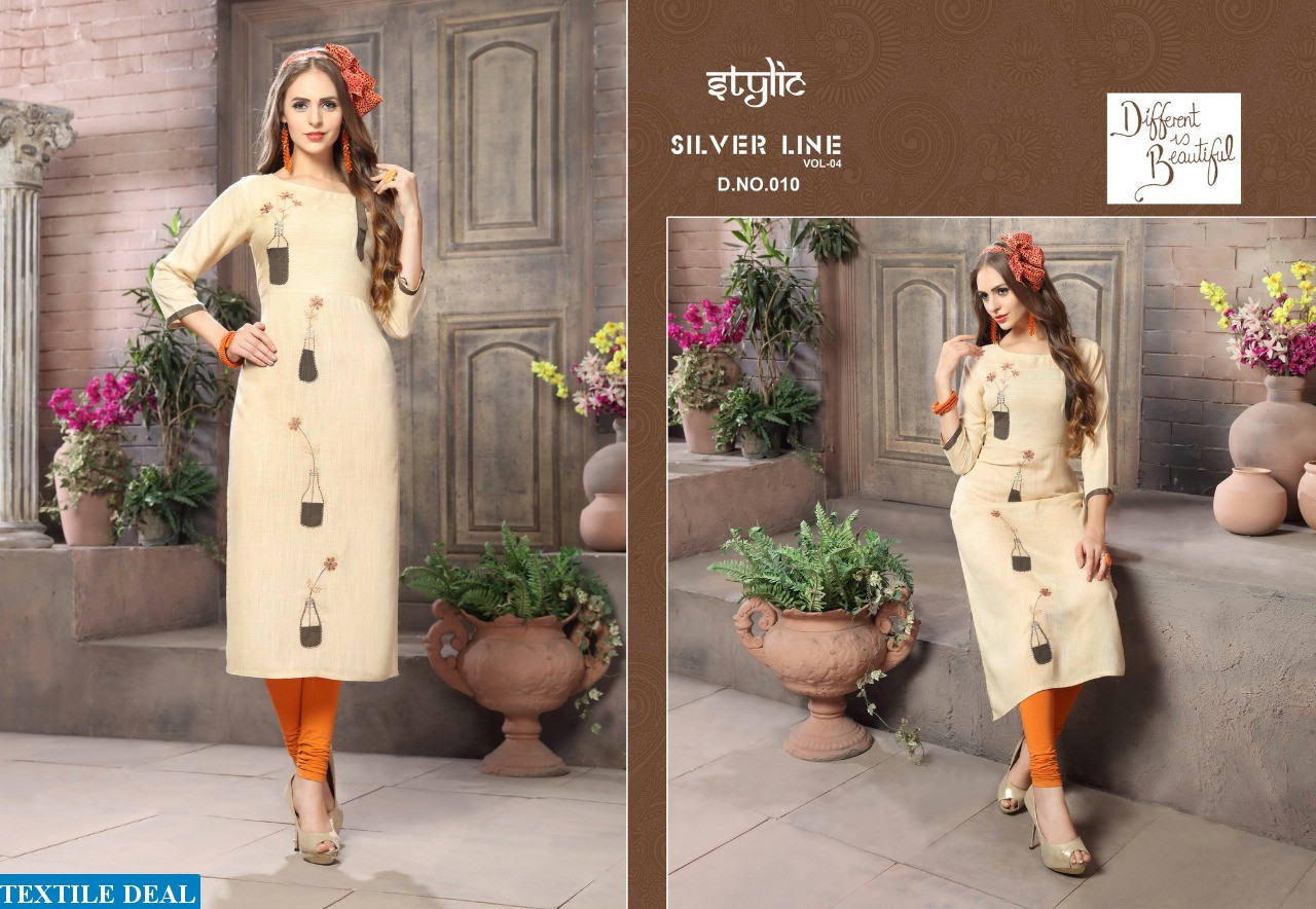 Stylic Silver line vol-4 Wholesale ready made long kurtis