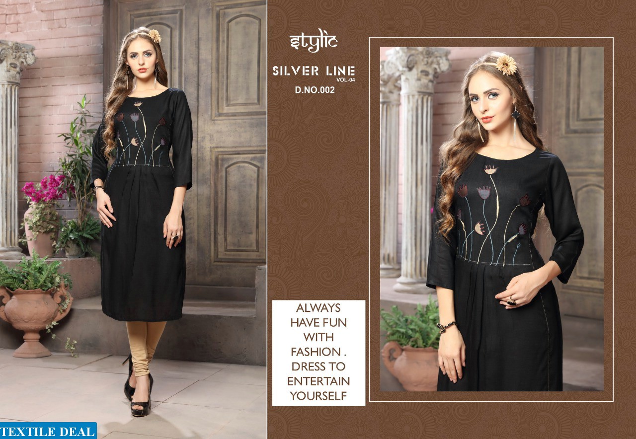 Stylic Silver line vol-4 Wholesale ready made long kurtis
