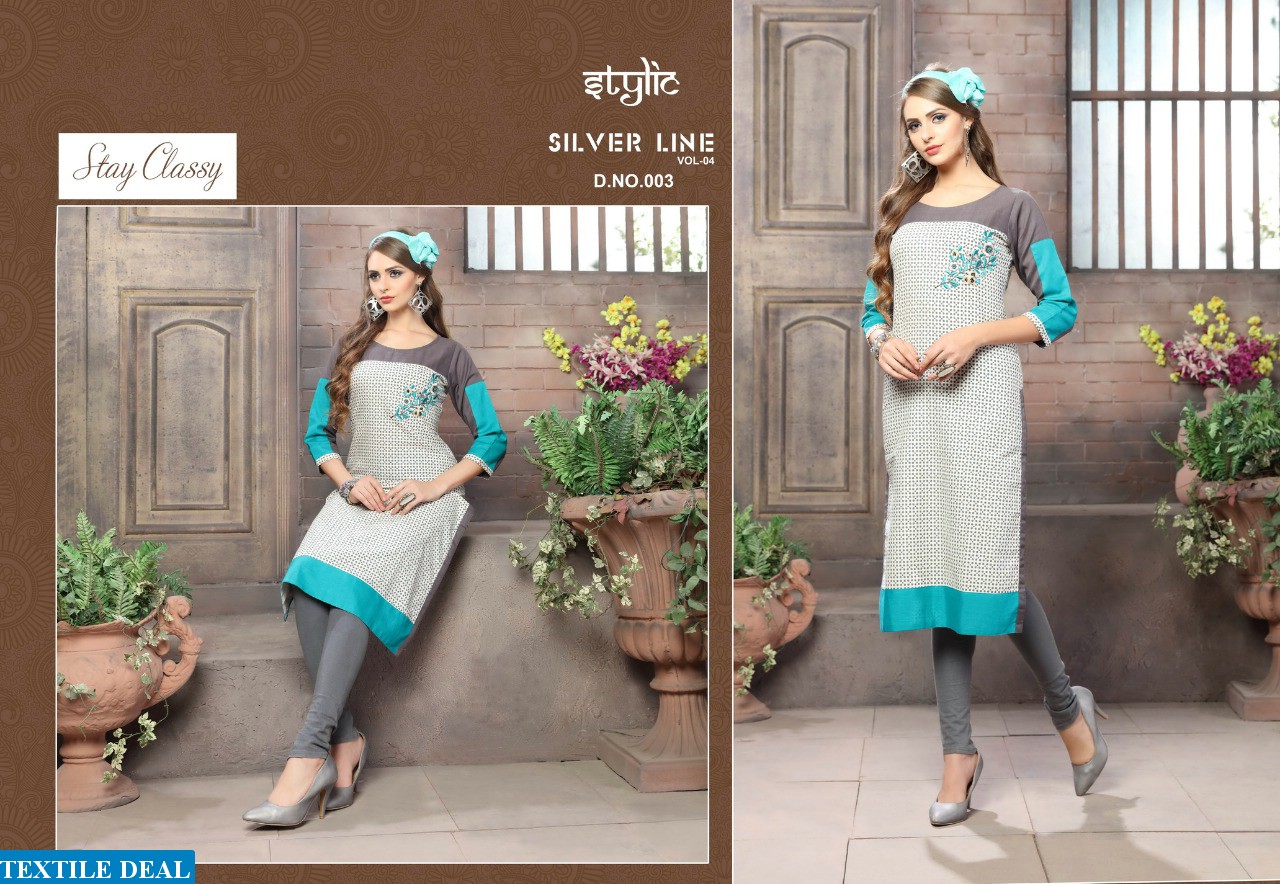 Stylic Silver line vol-4 Wholesale ready made long kurtis