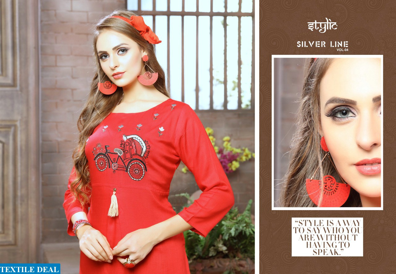 Stylic Silver line vol-4 Wholesale ready made long kurtis