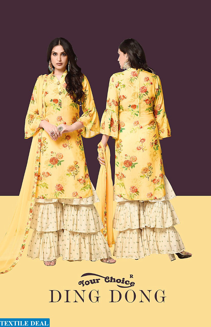 your choice Ding dong Wholesale Fancy Bottom Salwar Suits