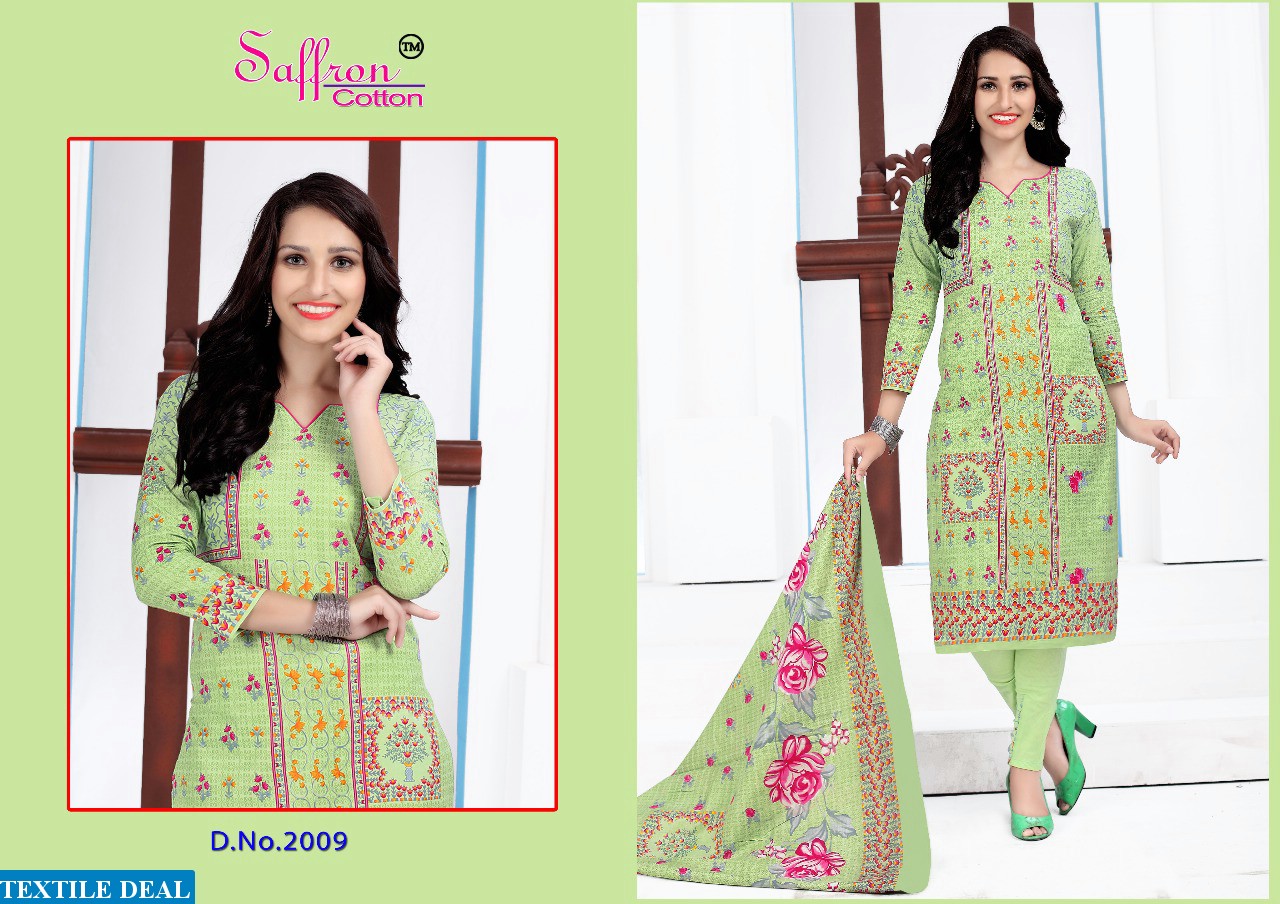 Saffron Zulekha vol-2 Wholesale karachi cotton Dress material