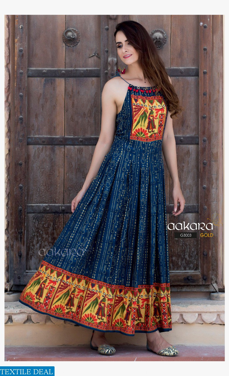 aakara Gold vol-3 Wholesale spaghetti style gowns