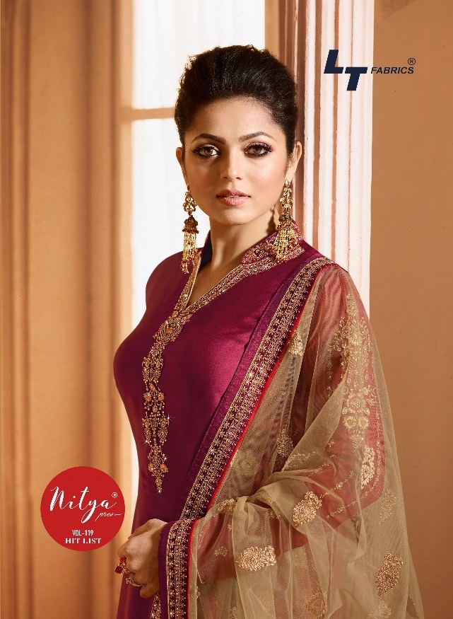 LT nitya 119 hit list Wholesale Straight long Designer Salwar suits