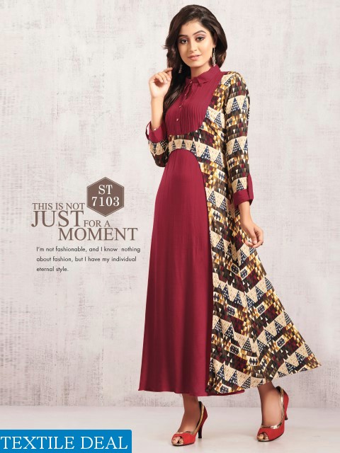 Shreenath tex fab 7101 Series Wholesale long Gown concept Kurtis