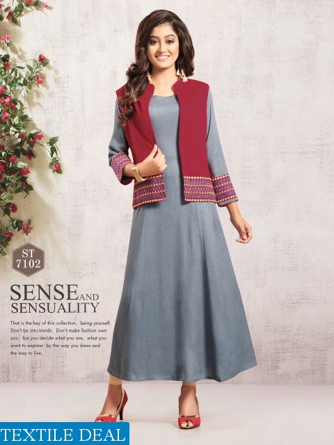 Shreenath tex fab 7101 Series Wholesale long Gown concept Kurtis