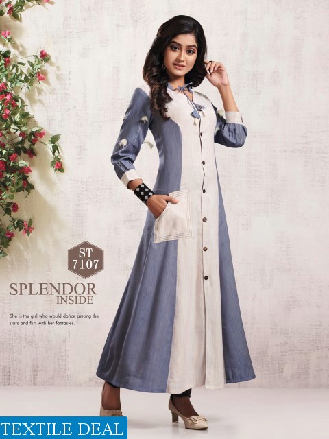 Shreenath tex fab 7101 Series Wholesale long Gown concept Kurtis