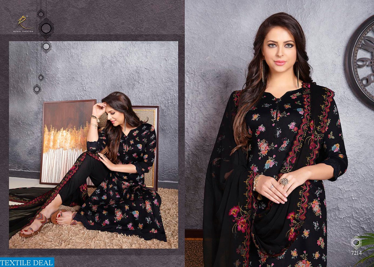 Rakhi Fashion Delight Wholesale Embroidered Dupatta Dresses