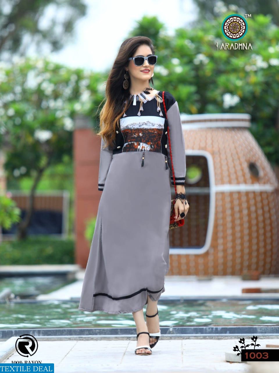 aaradhna crystal crush Wholesale ready made long kurtis