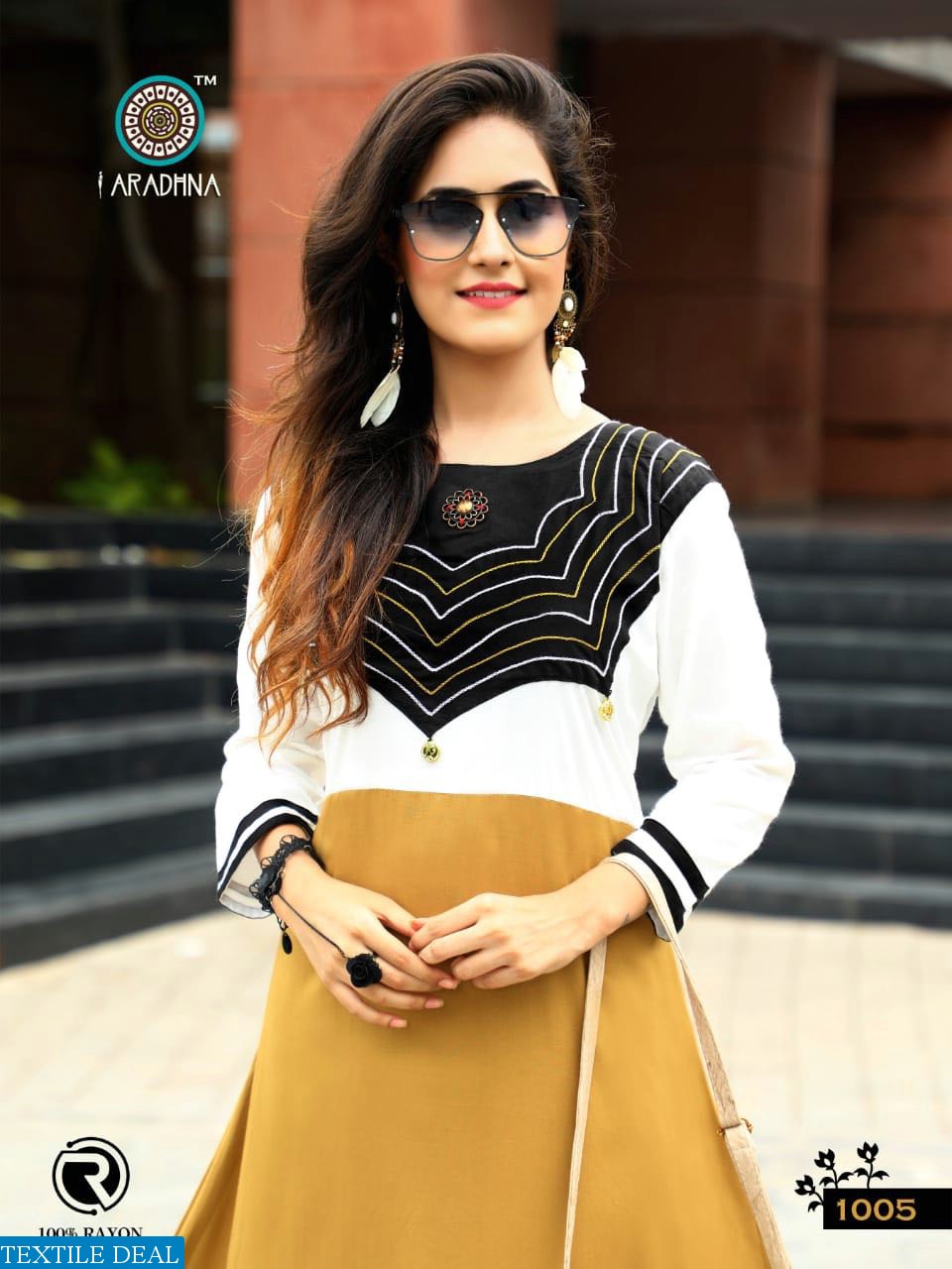 aaradhna crystal crush Wholesale ready made long kurtis