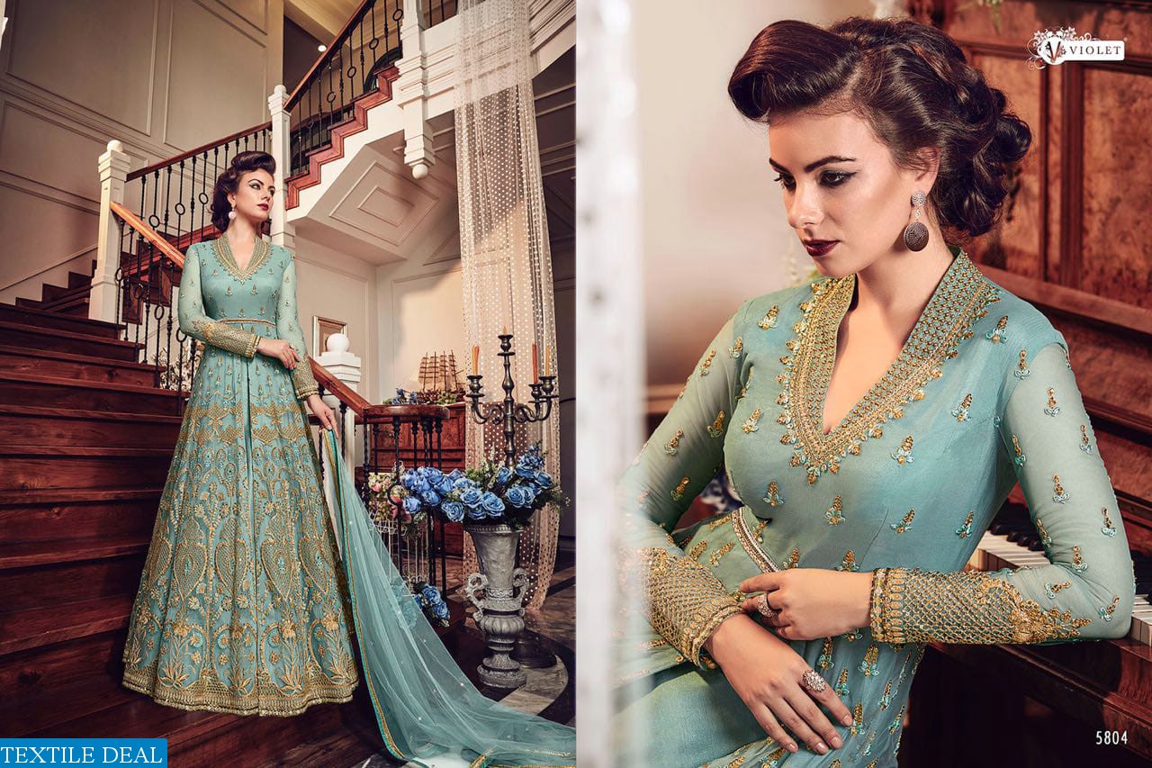 Violet Snow white 5801 Series Wholesale heavy Designer Dresses