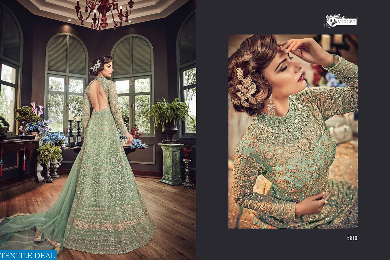 Violet Snow white 5801 Series Wholesale heavy Designer Dresses