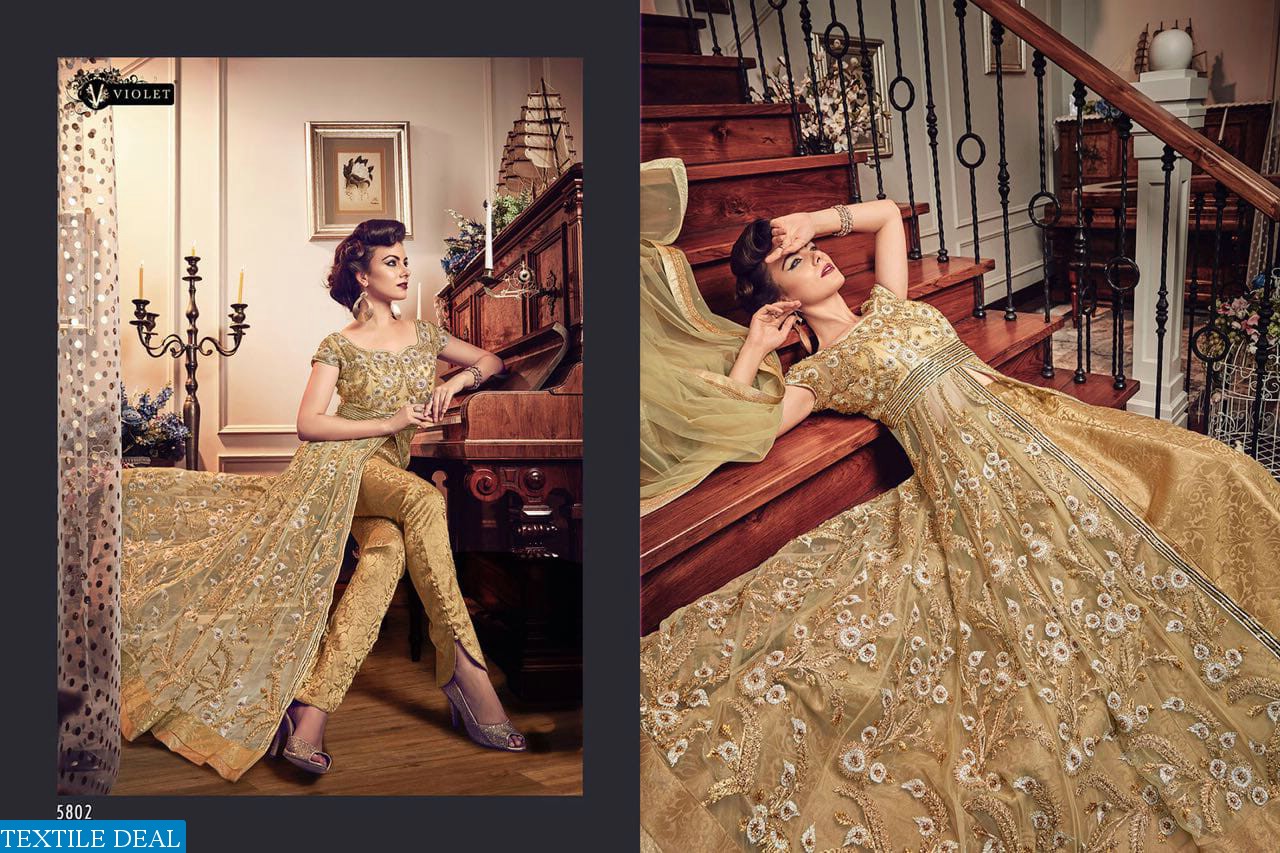 Violet Snow white 5801 Series Wholesale heavy Designer Dresses