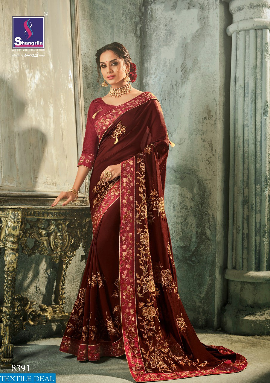 Shangrila Ghungat Wholesale party-wear Ethnic Sarees