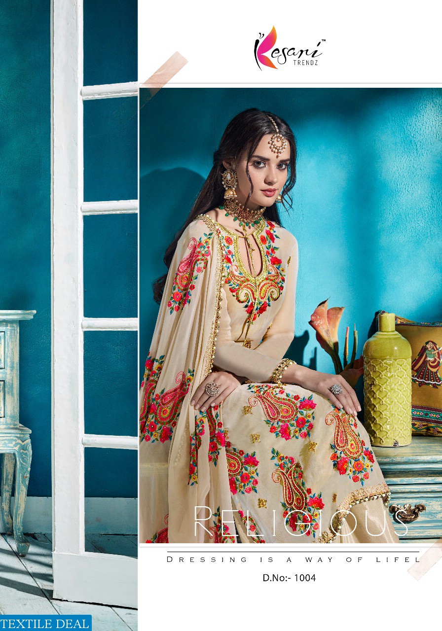 Kesari opada vol-2 Wholesale Embroidered Dresses