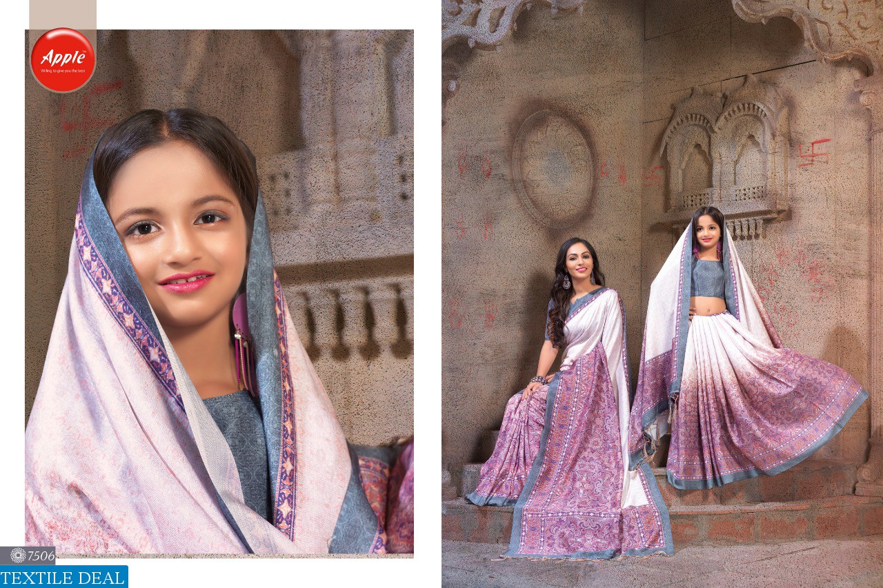 Apple baby collection Wholesale Ethnic kids and ladies Sarees Special Winter