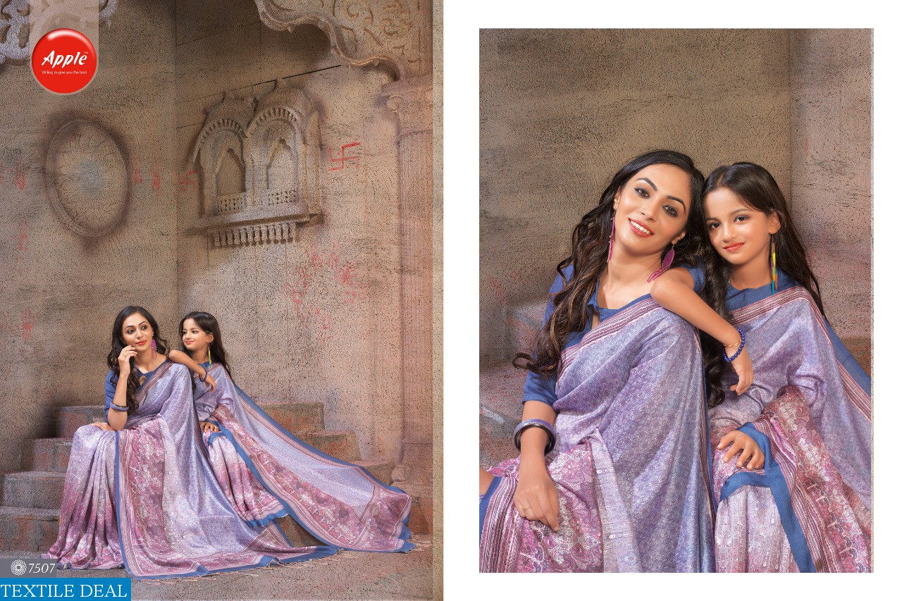Apple baby collection Wholesale Ethnic kids and ladies Sarees Special Winter