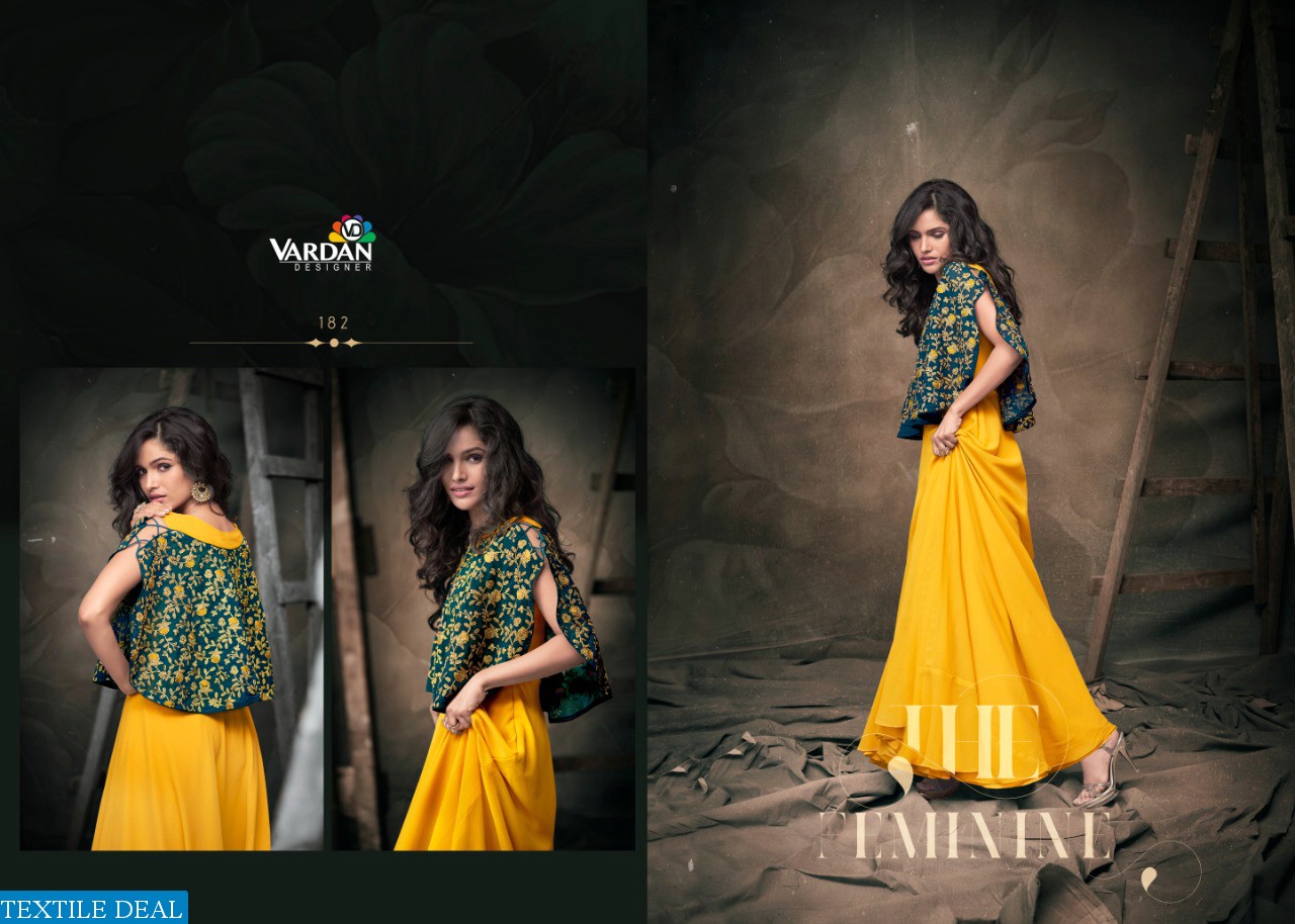 Vardan navya vol-9 Wholesale Ready made Gowns with Dupatta