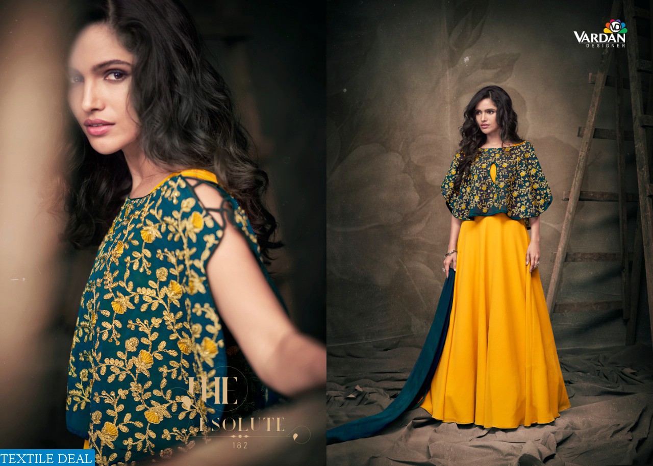 Vardan navya vol-9 Wholesale Ready made Gowns with Dupatta