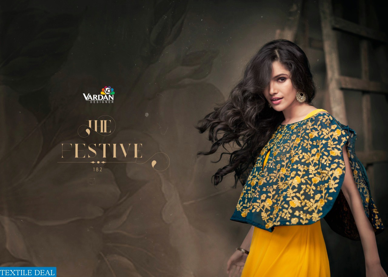 Vardan navya vol-9 Wholesale Ready made Gowns with Dupatta