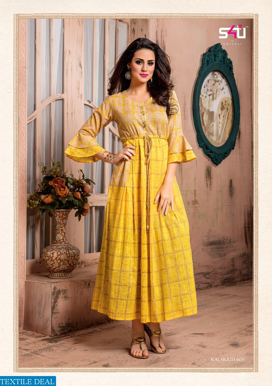 S4u kalakriti vol-6 Wholesale long indian ready made dresses