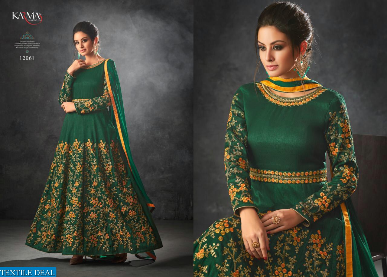 Karma 12060 series  Designer Embroidered Anarkali dress