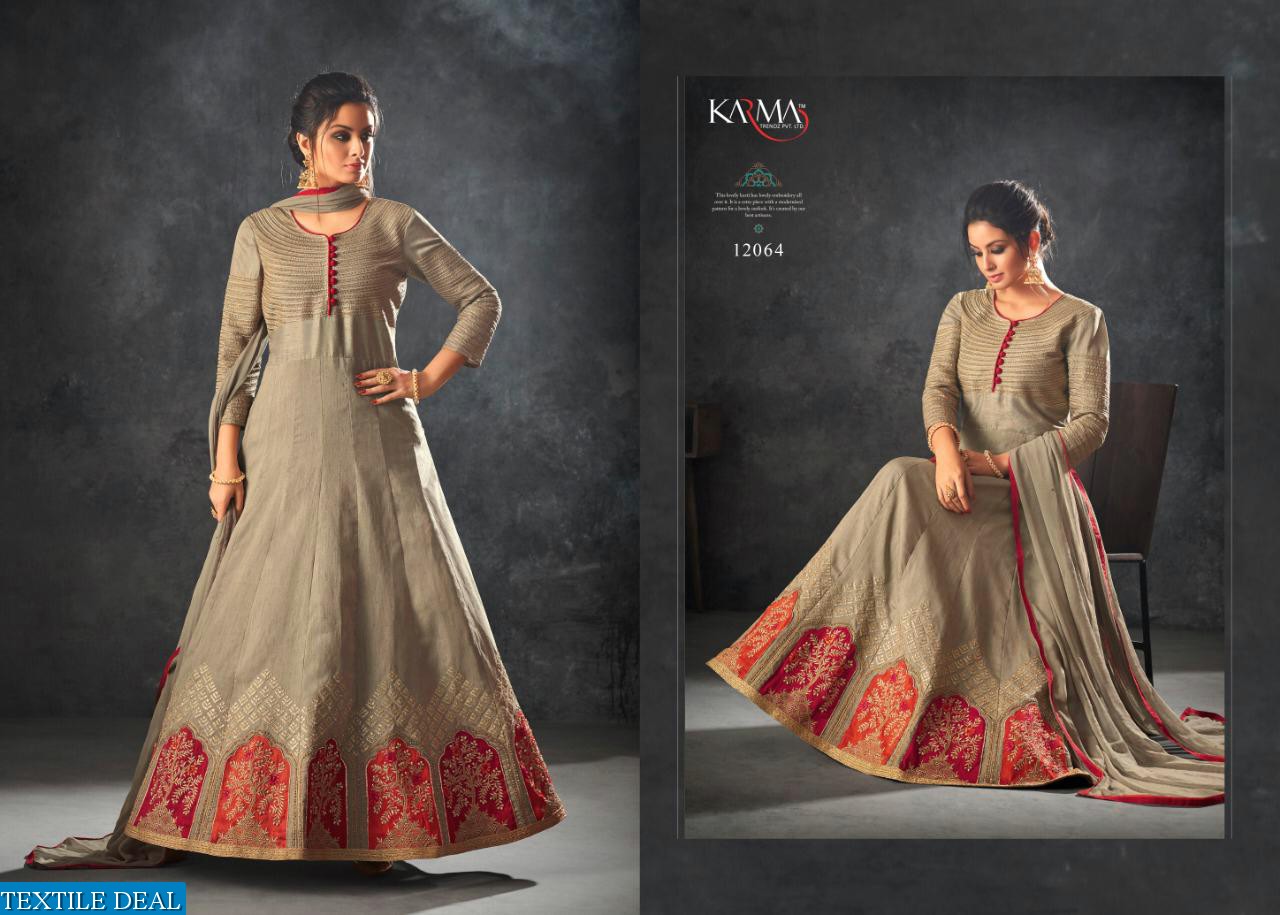 Karma 12060 series  Designer Embroidered Anarkali dress