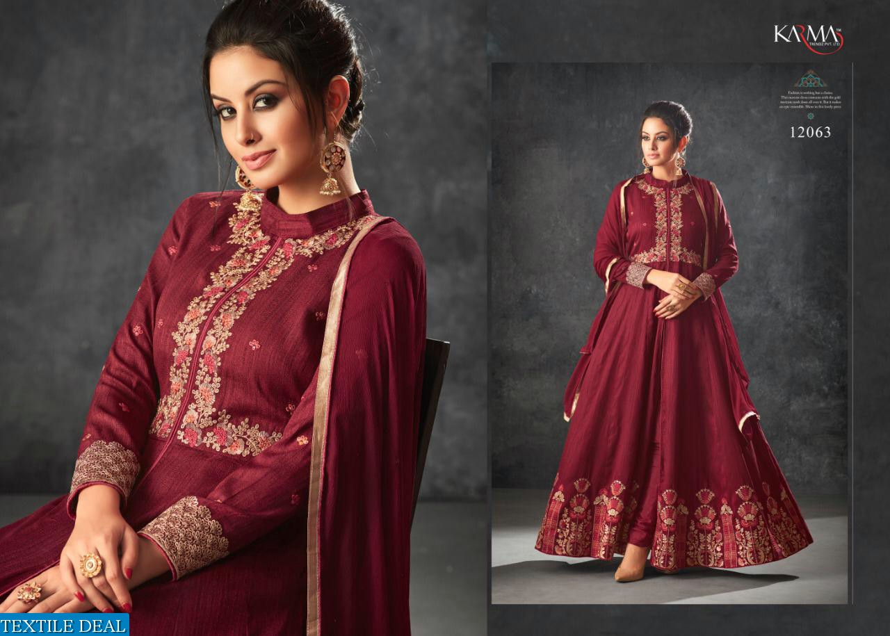Karma 12060 series  Designer Embroidered Anarkali dress