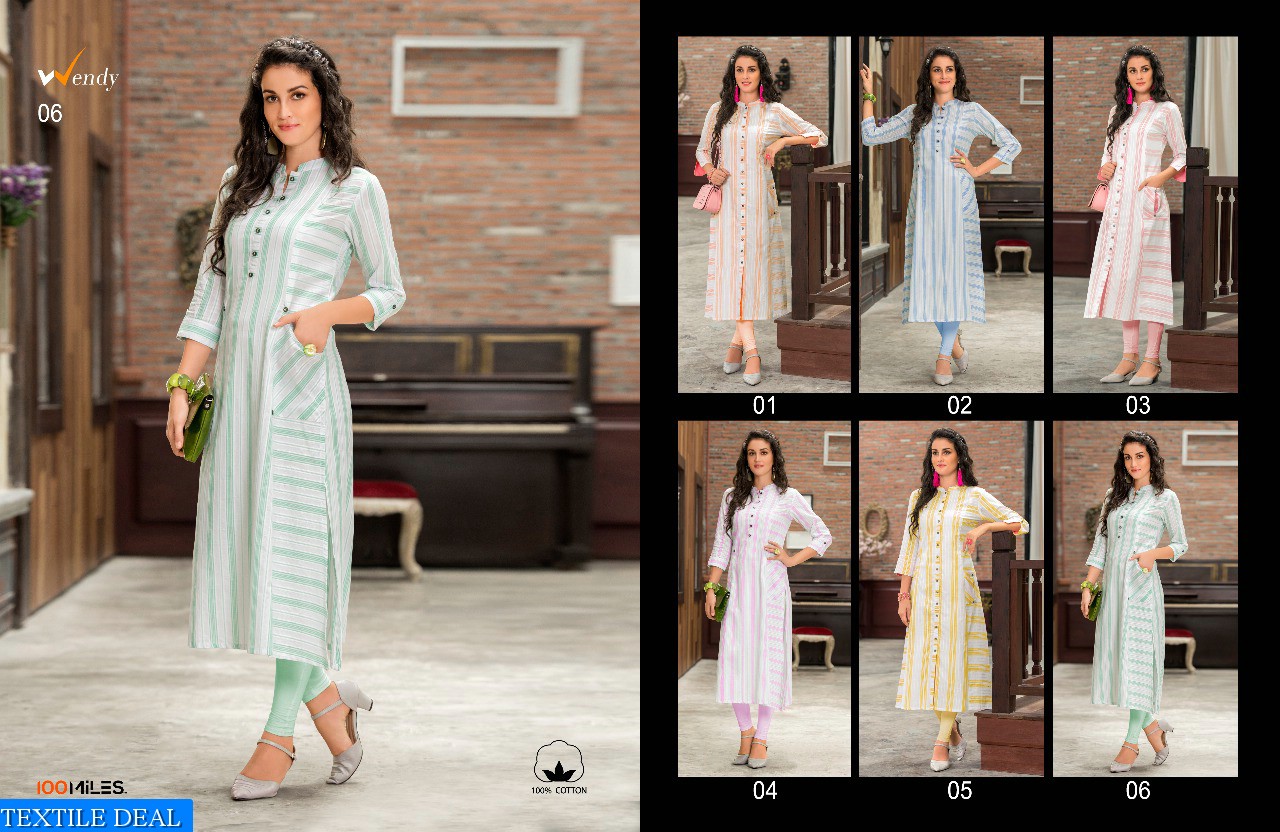 100miles wendy Wholesale fancy Ready made kurtis