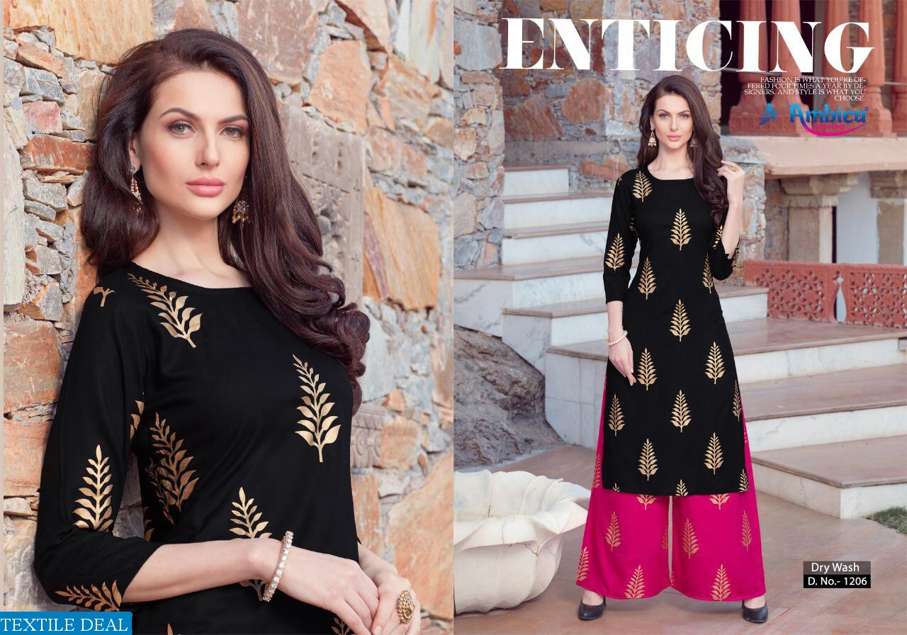 Ambica Suzanne Wholesale Ready made Top and plazzo collection