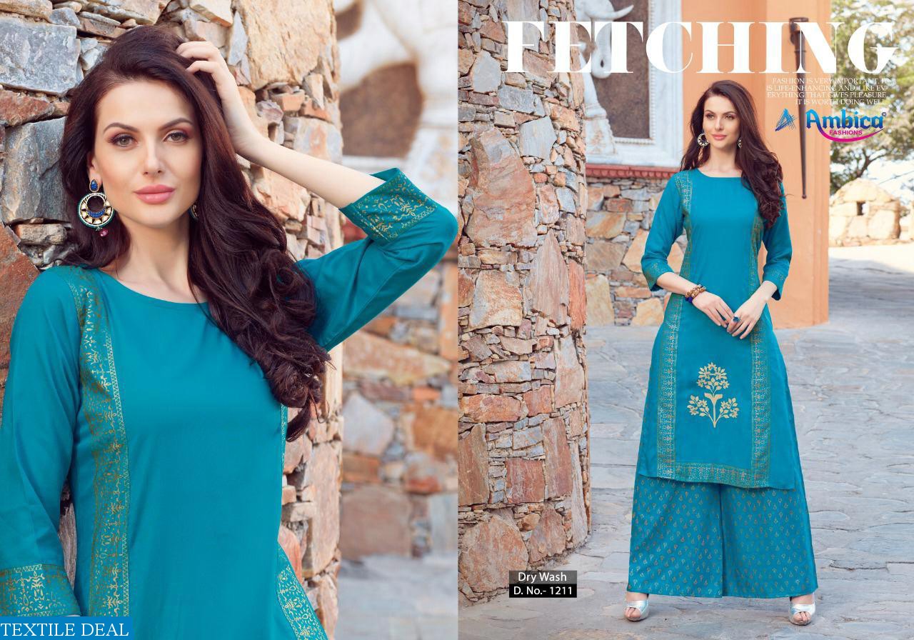 Ambica Suzanne Wholesale Ready made Top and plazzo collection