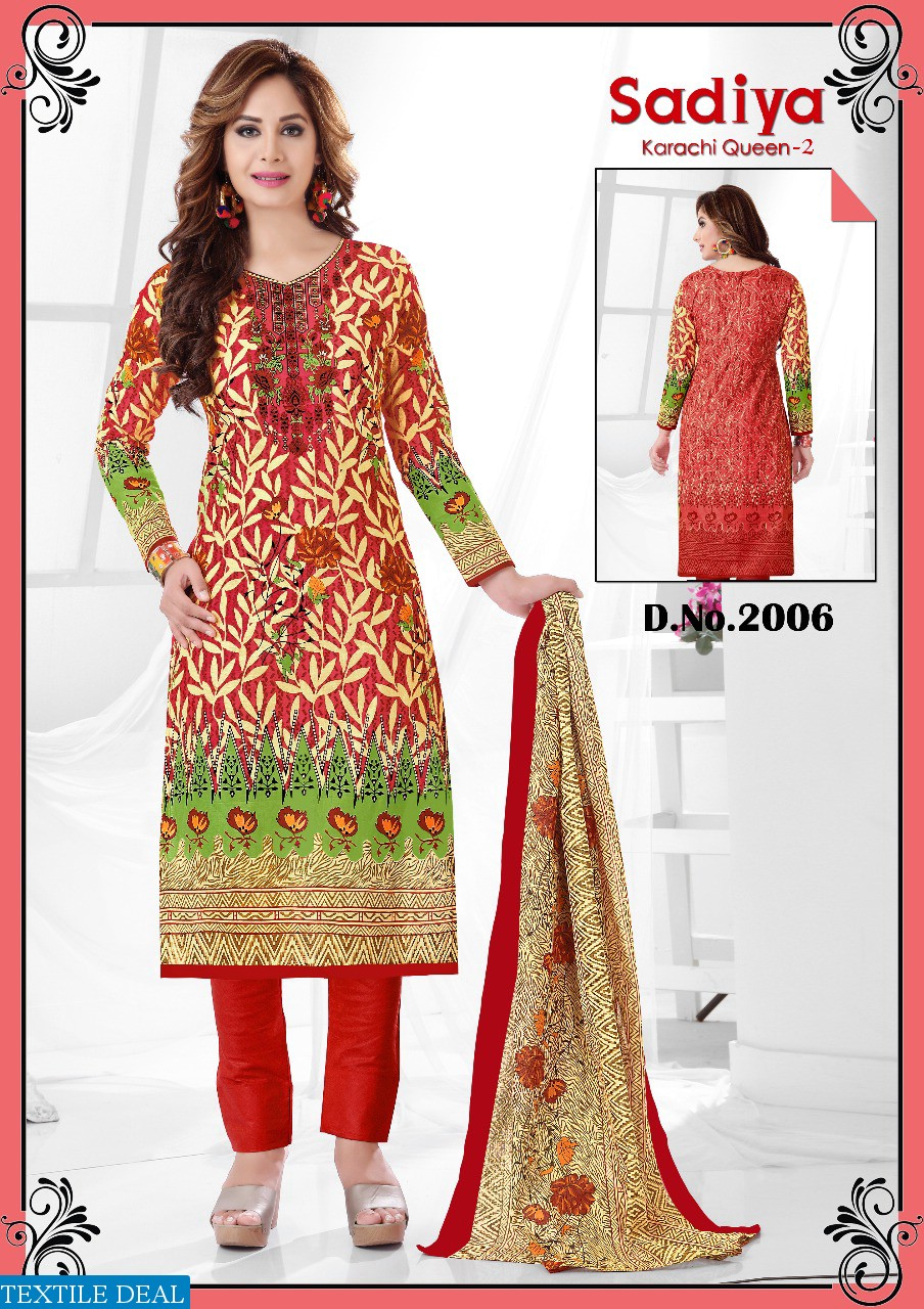 Sadiya karachi Queen vol-2 Wholesale Dress material