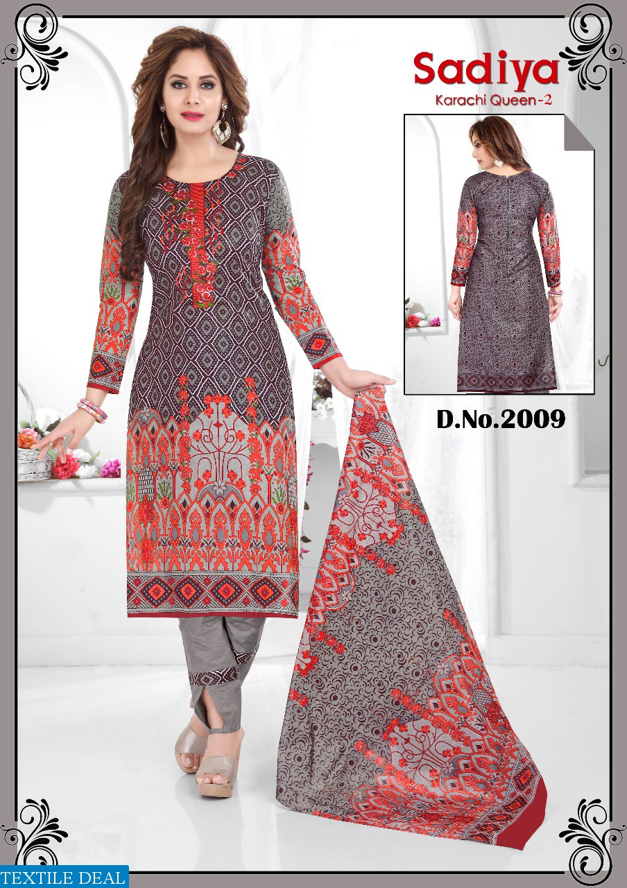 Sadiya karachi Queen vol-2 Wholesale Dress material