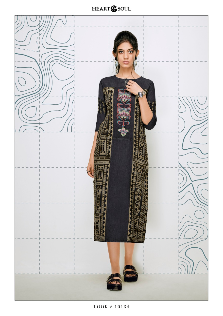 heart n Soul Denimoiselle vol-3 Wholesale ready made Denim kurtis