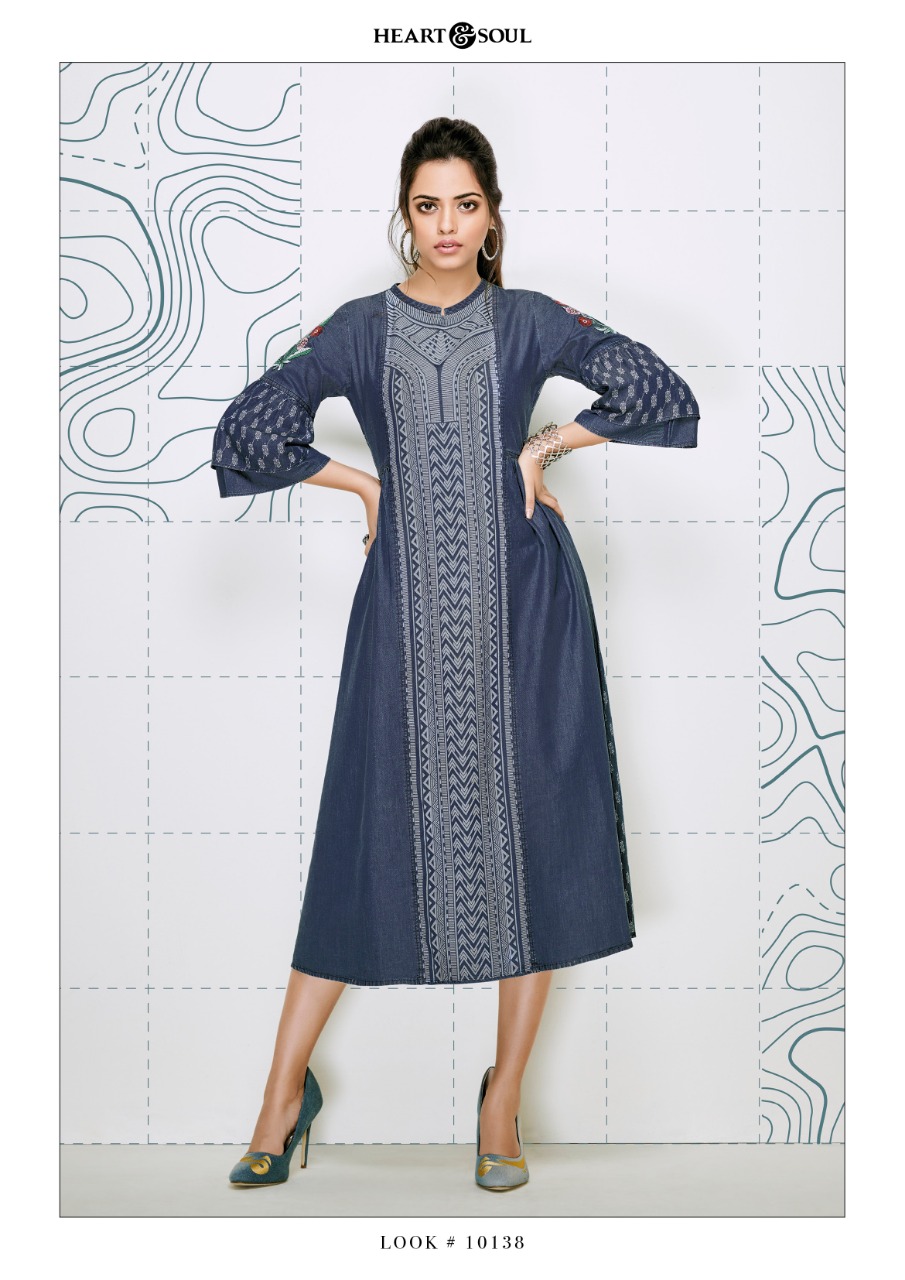 heart n Soul Denimoiselle vol-3 Wholesale ready made Denim kurtis