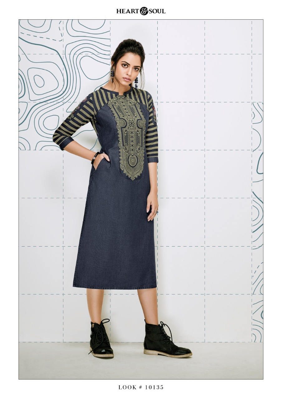 heart n Soul Denimoiselle vol-3 Wholesale ready made Denim kurtis