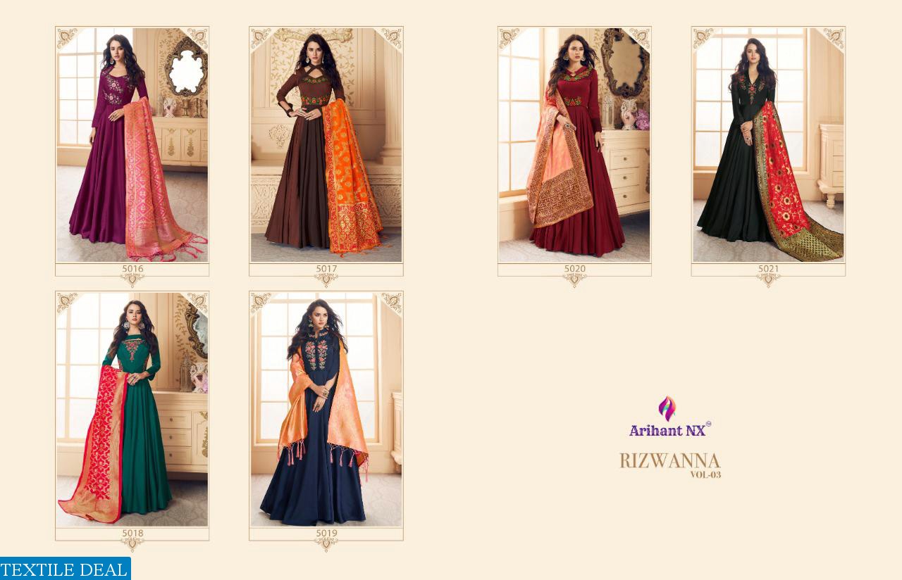 Arihant Rizwana vol-3 Wholesale Ready made Gowns
