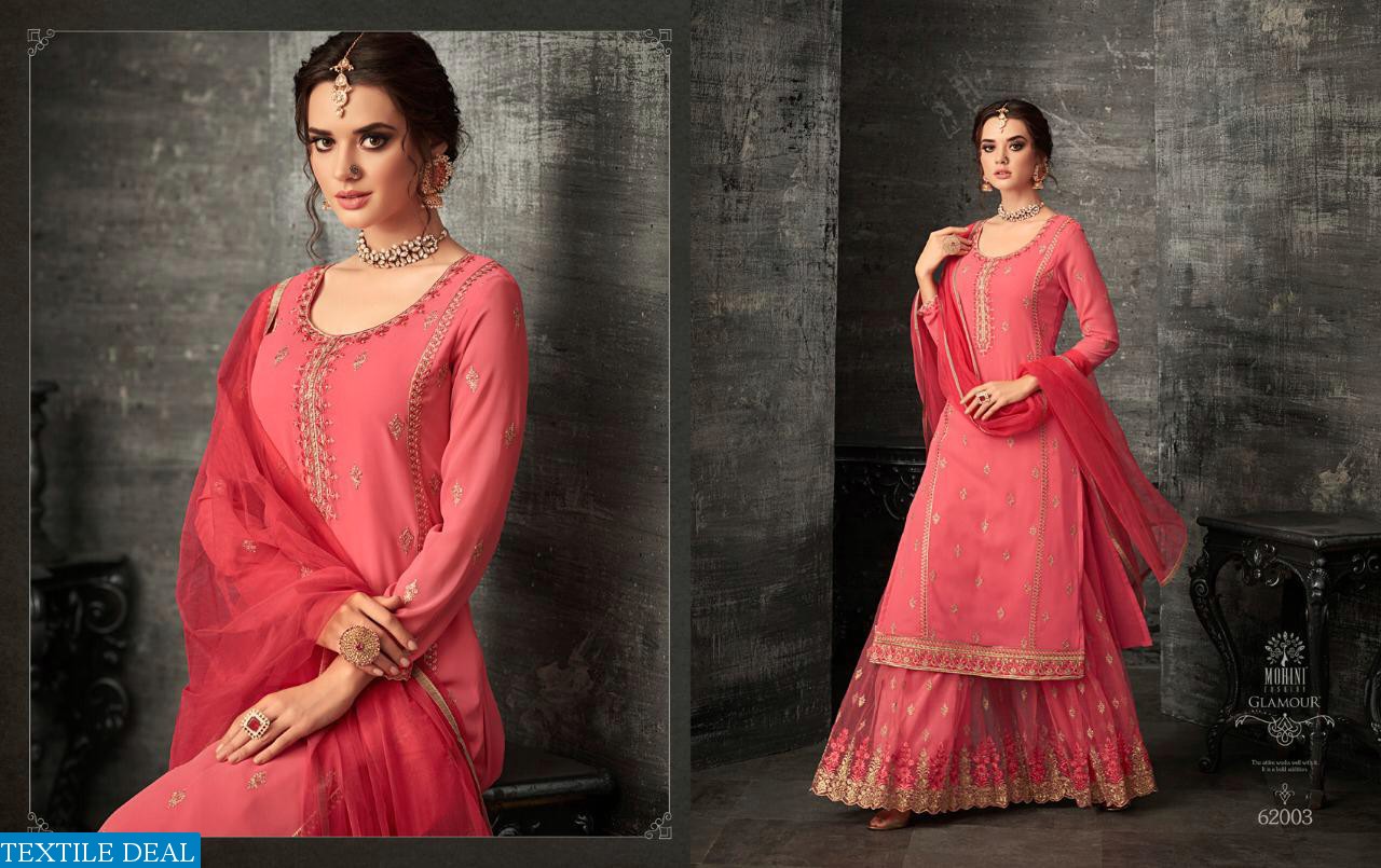 mohini Glamour vol-62 Wholesale party-wear Sarara  Salwar suits