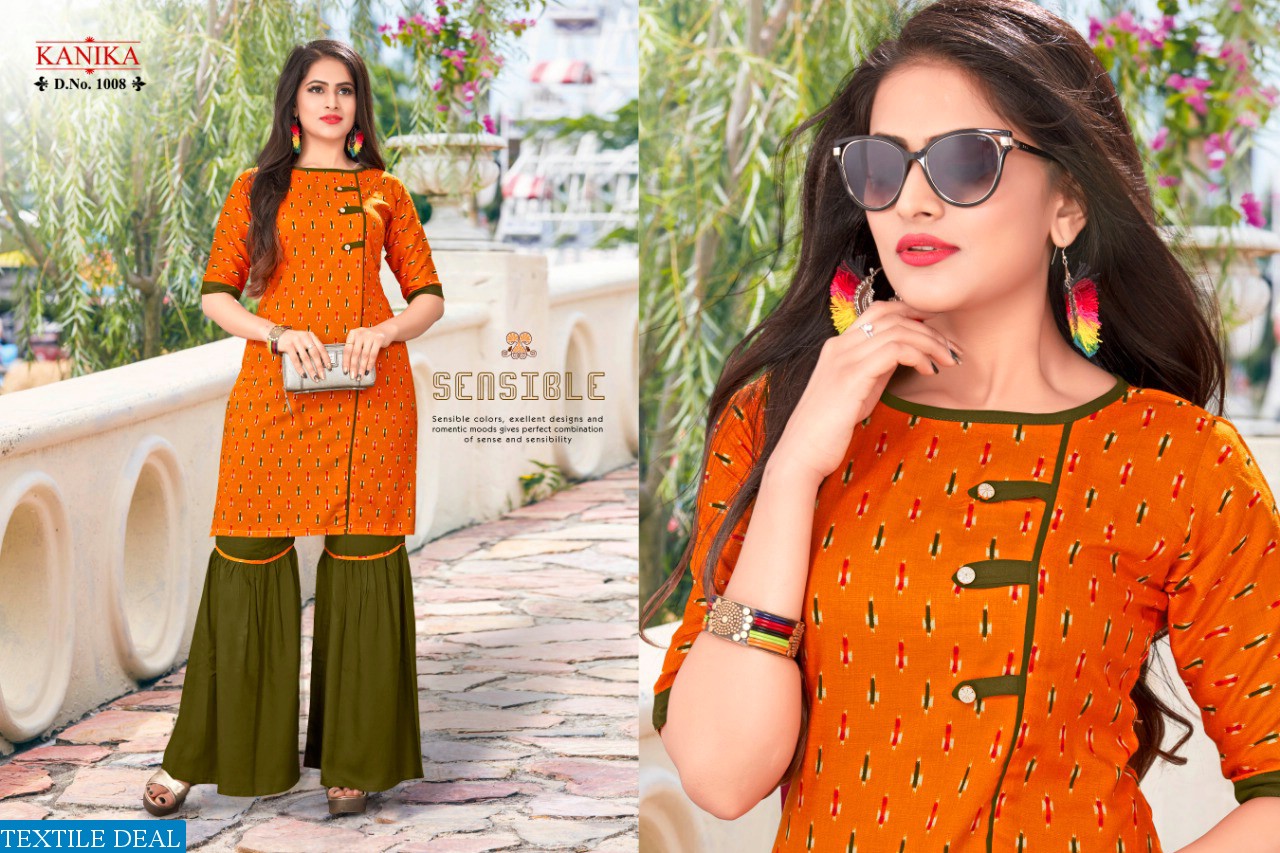 Kanika Sarara Wholesale Readymade 2 pcs Dresses