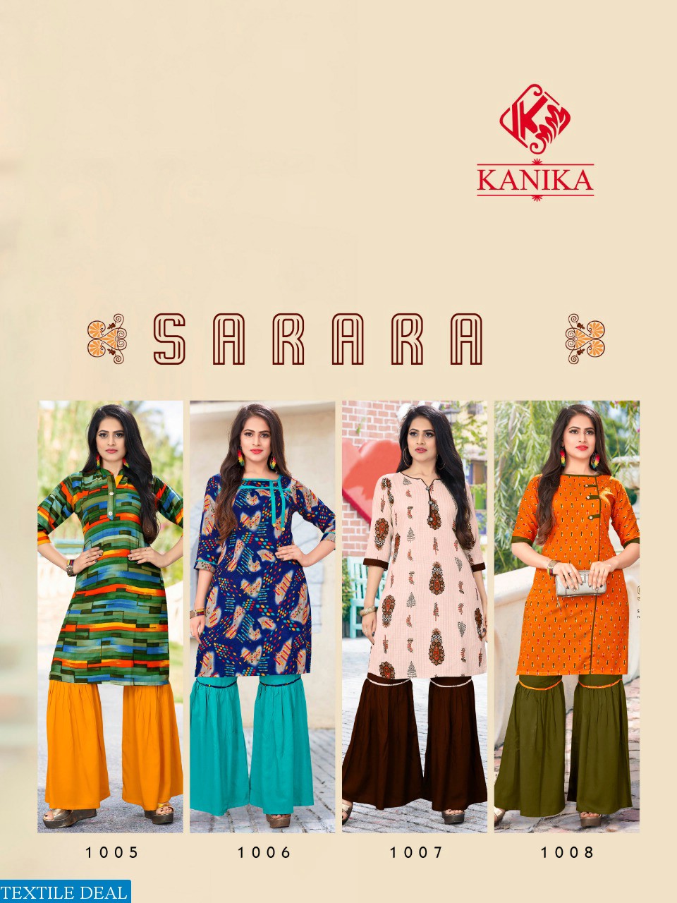 Kanika Sarara Wholesale Readymade 2 pcs Dresses