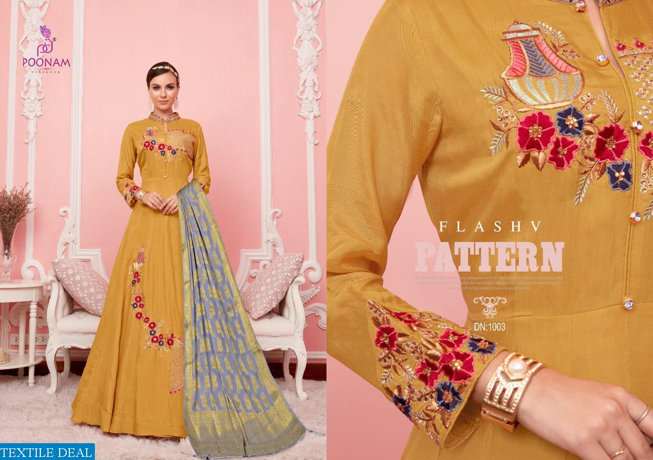 Poonam Amayra Wholesale Readymade Gown With Dupatta