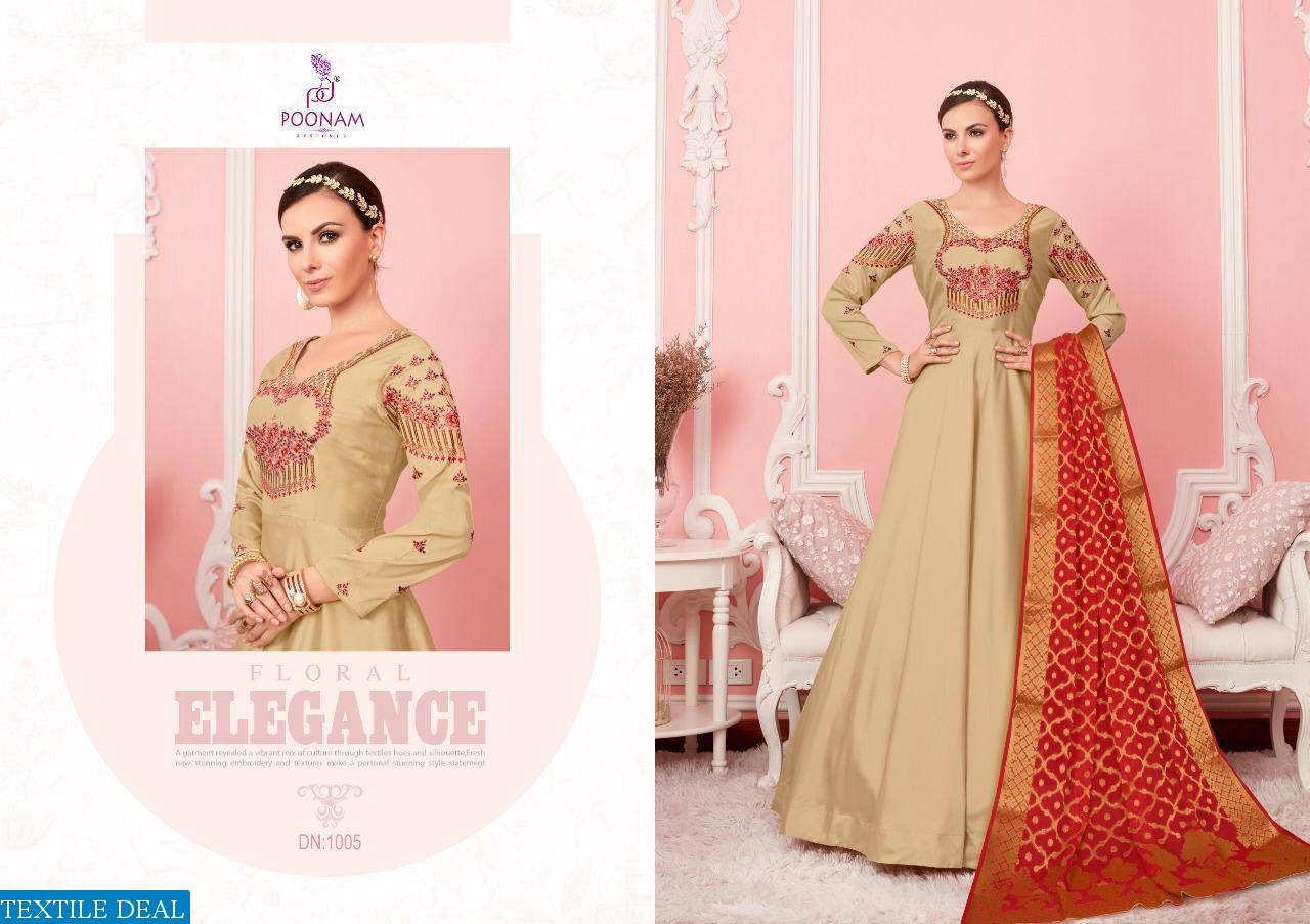 Poonam Amayra Wholesale Readymade Gown With Dupatta