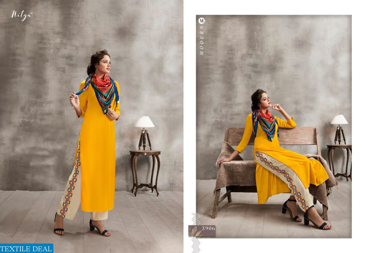 LT Nitya vol-39 nx Wholesale Readymade Kurti Bottom and Dupatta