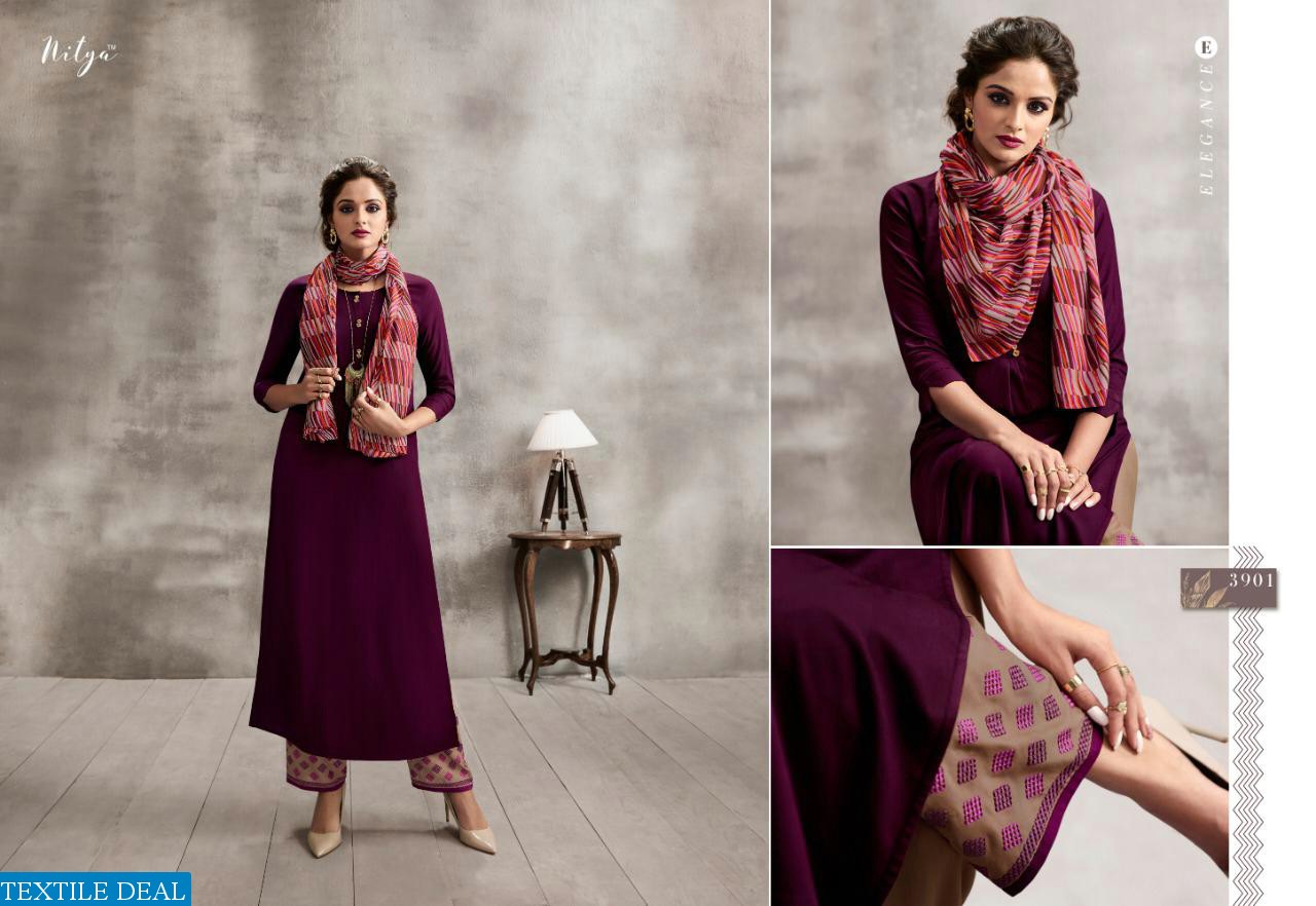 LT Nitya vol-39 nx Wholesale Readymade Kurti Bottom and Dupatta