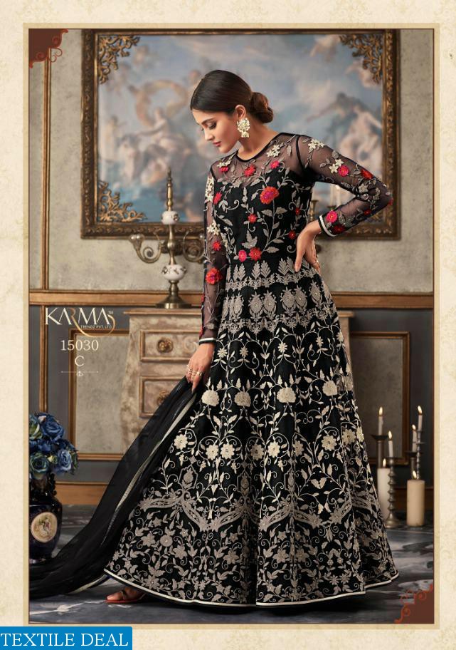 Karma 15030 Colour Wholesale Anarkali Salwar Suits