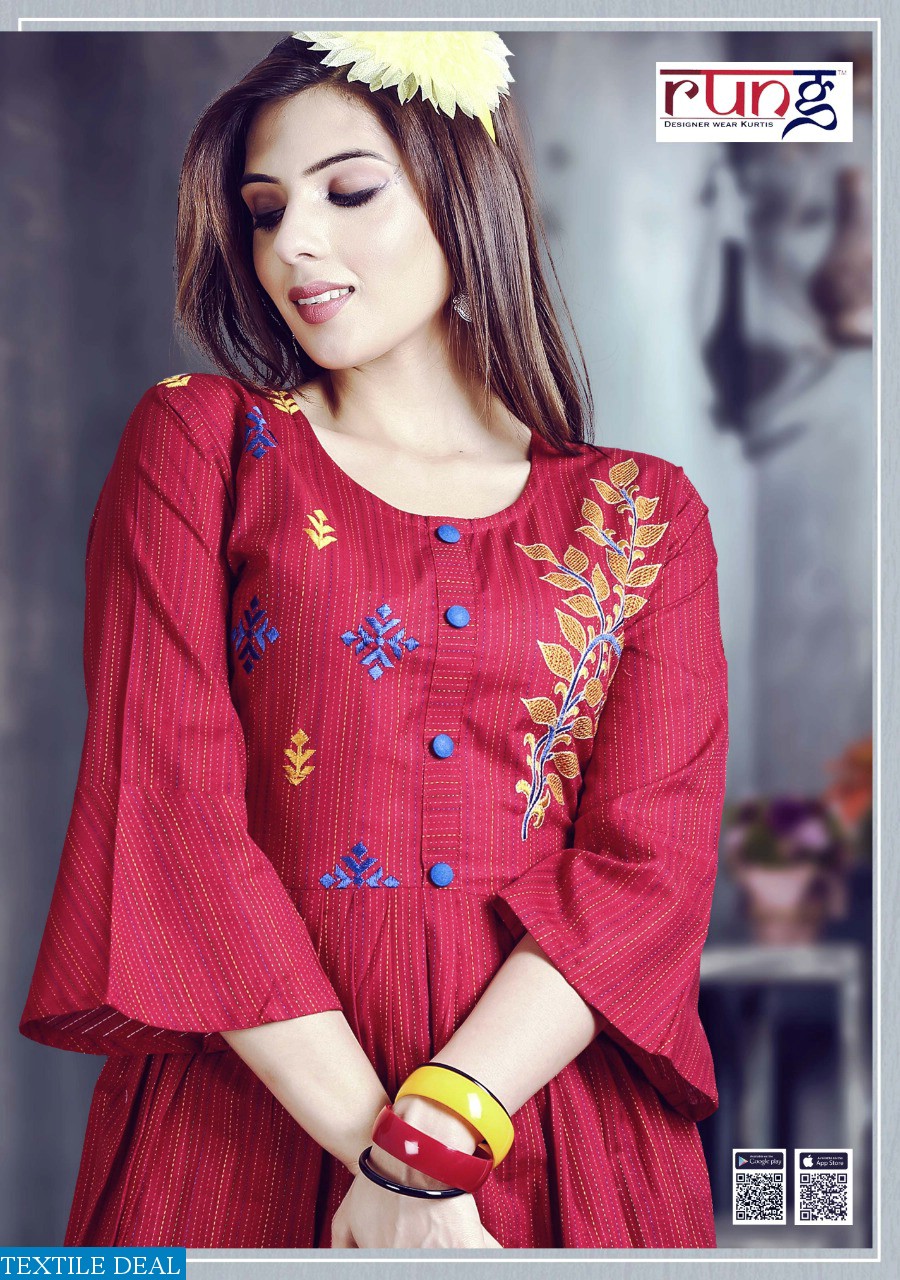 rung presents epic fancy work indian style ladies kurtas online shopping